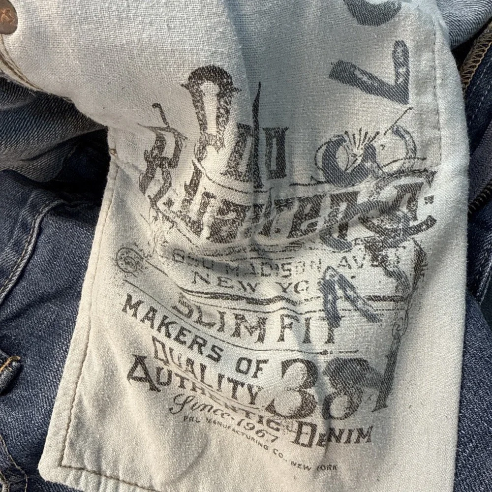 Men's Polo Ralph Lauren Denim Jeans White Label 381‎ Light Blue Wash 40x30